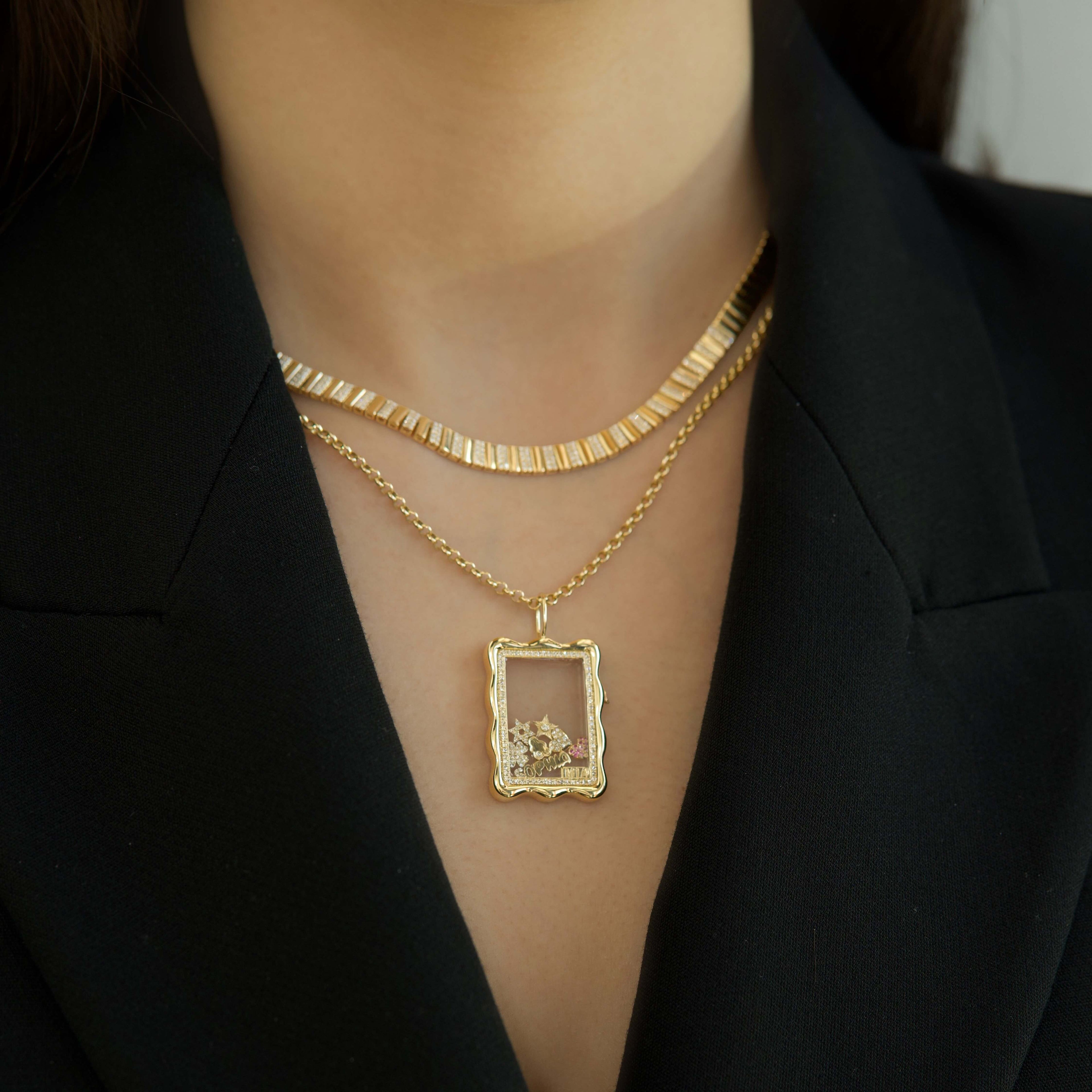 Rectangle Charm Kolyesi