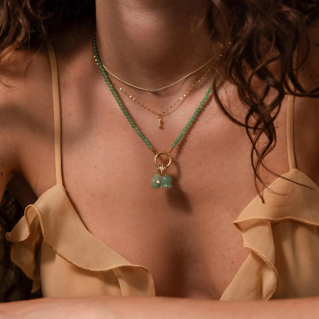 Jade Bellflower Charm